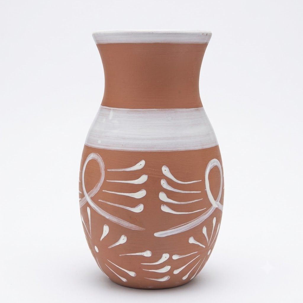 Hand Painted Terracotta Decorative Vase 1pc