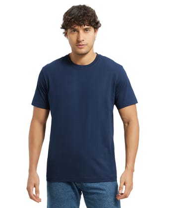 Jockey Men's Regular Fit Round Neck Half Sleeved T-Shirt 2714_Navy_XL Jockey Men's Regular Fit Round Neck Half Sleeved T-Shirt 2714_Navy_XL - Navy / XL
