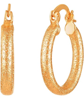 LUV FASHION Rose Gold Hoops Earrings ( Pack of 1 )
