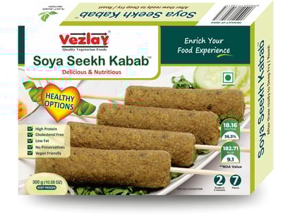 Vezlay Soya Seekh Kabab, 300 gm