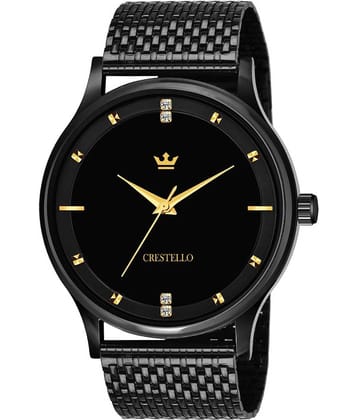 Crestello - Black Metal Analog Men's Watch