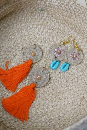 Banana Fibre Earrings (Set of 2) Banana Fibre Earrings (Set of 2)