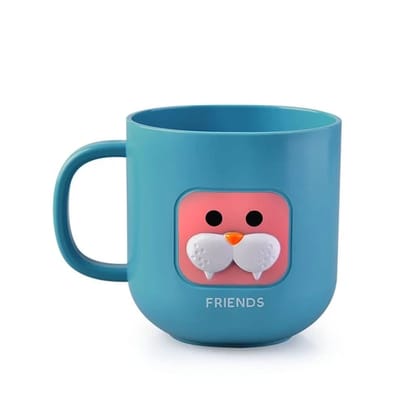 Multipurpose Animal Face Wash Cup for Kids-Blue