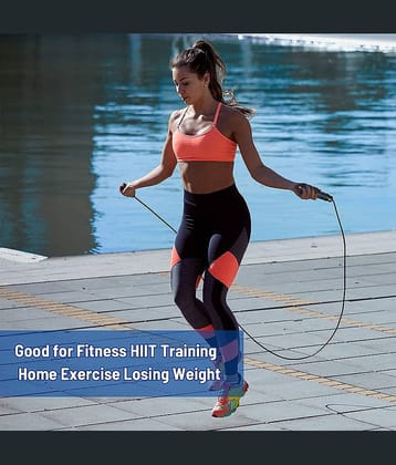 Adjustable Skipping Rope,Tangle Free, Ball Bearing for Fast & Smooth Workout ,Jump Rope for Workouts, CrossFit,  Memory Foam Handles for Women, Men & Kids, Pack of 1