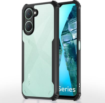 PLUGTECH Slim Shockproof Case | Matte Black Soft | Drop Protection | Precise Cutouts | Premium Mobile Cover for Vivo Y03, Vivo Y18, Vivo Y28s, Vivo Y18e, Vivo Y18I