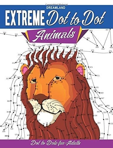 Animals Extreme Dot to Dots for Adults [Paperback] Dreamland Publications