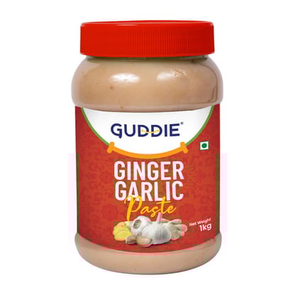 Guddie Ginger Garlic Paste 1kg, Naturally Processed, Quality Assured, Fresh Ingredients