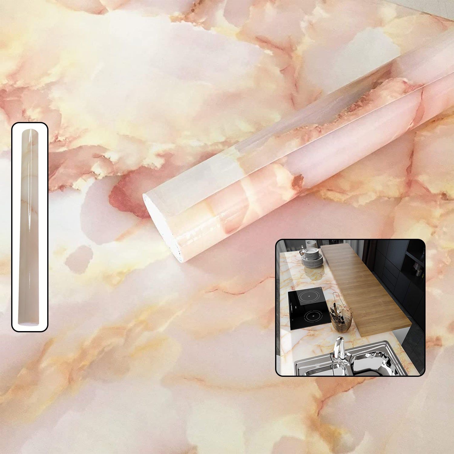 Marble Pattern Wallpaper Roll - 40cm x 1 meter (1 Pc)