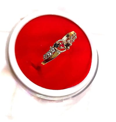 "Stunning Gold Plated  Ring with Multicolor Stones"