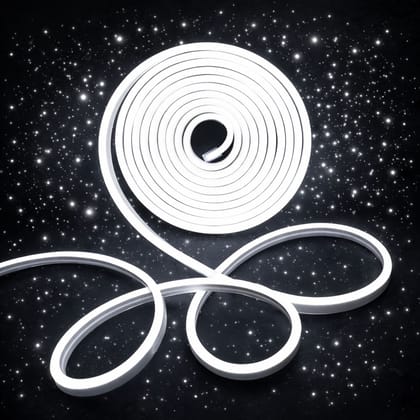 SPARKWORLD 5 Meter White LED Neon Flex Strip IP65 Waterproof, Cuttable, Uniform Neon Daylight-White | Size: 4.98 m SPARKWORLD 5 Meter White LED Neon Flex Strip IP65 Waterproof, Cuttable, Uniform Neon Daylight-White | Size: 4.98 m
