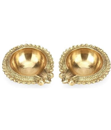 Fashion Bizz Fashion Bizz Brass Diya|Deepak,Diwali Diya Brass Table Diya Set - Pack of 2