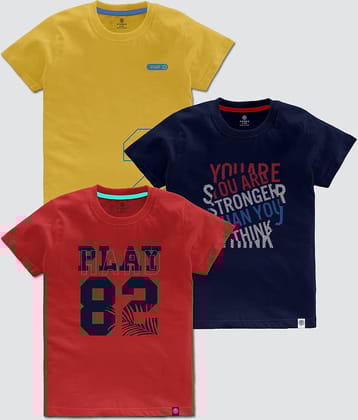 CODEZ Pack of 1 Boys Cotton Blend T-Shirt ( Multi Color )