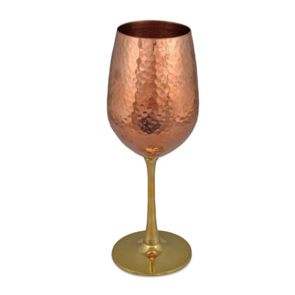 Crockery Wala And Company Hammered Copper Goblet Glass