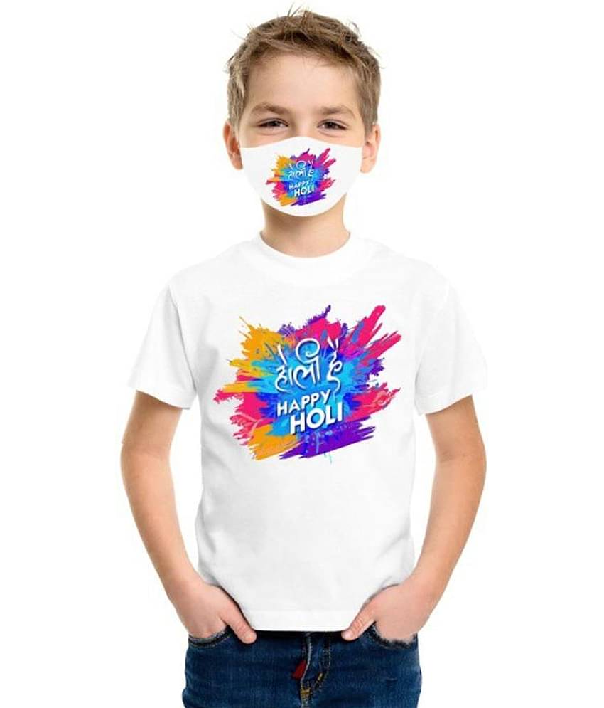 PrintMall Pack of 2 Boys Cotton Blend T-Shirt ( White )