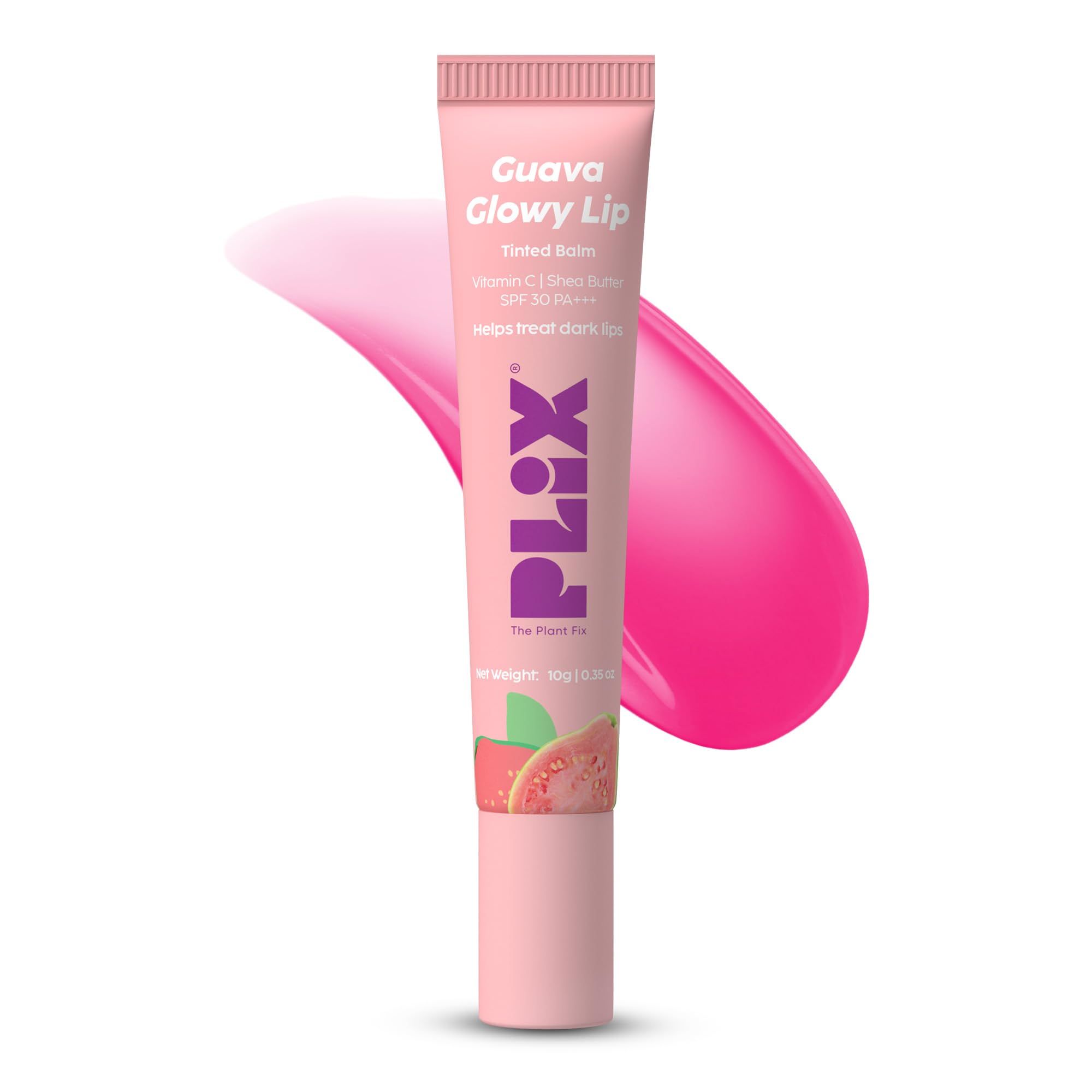 The Plant Fix Plix Guava Glowy Lip Tinted Balm | Shea Butter & Vitamin E for Soft Lips | SPF 30 PA+++ Sun Protection | 10g The Plant Fix Plix Guava Glowy Lip Tinted Balm | Shea Butter & Vitamin E for Soft Lips | SPF 30 PA+++ Sun Protection | 10g - Pink