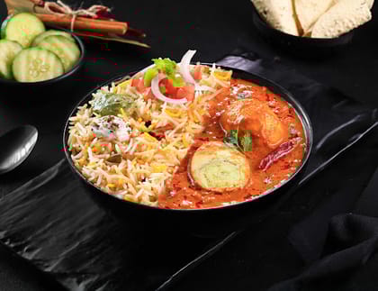 NH1 Dhaba Egg Curry [Masala Rice] Bowl