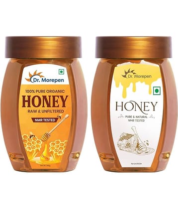Dr. Morepen Pure Organic Honey & Multi Flora Honey Combo Pack (500g)