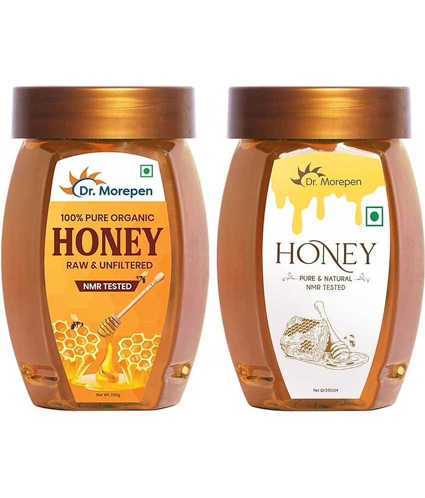 Dr. Morepen Pure Organic Honey & Multi Flora Honey Combo Pack (500g)