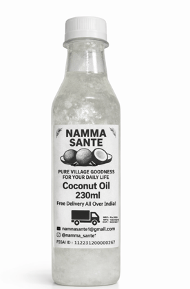 Coconut Oil, Nariyal Tel, Copra Oil, Virgin Coconut Oil, Cold Pressed Coconut Oil 230gm