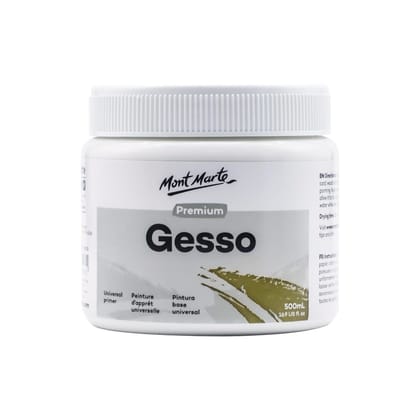 Mont Marte Premium Gesso 500ml - White Universal Primer-MPA0032