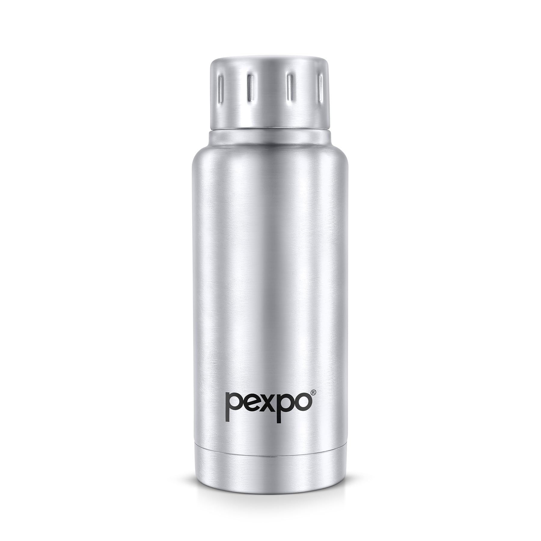 Pexpo 12 Hours Hot and Cold Thermosteel Insulated Flask (300ml, Silver, Cameo)