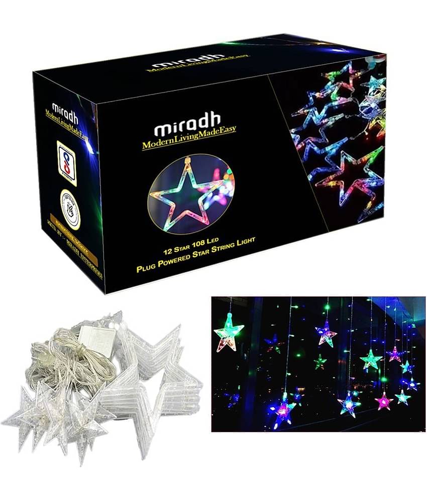 MIRADH - Multicolor 3Mtr Curtain String Light ( Pack of 1 )