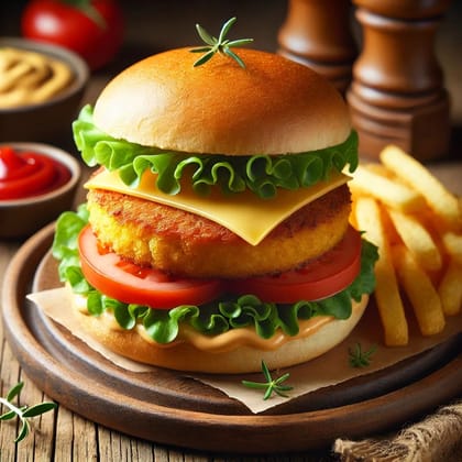 Veg Cheese Patty Crispy Burger