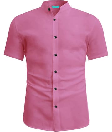 VIMASUTI Cotton Blend Slim Fit Solids Half Sleeves Men's Casual Shirt - Red ( Pack of 1 )