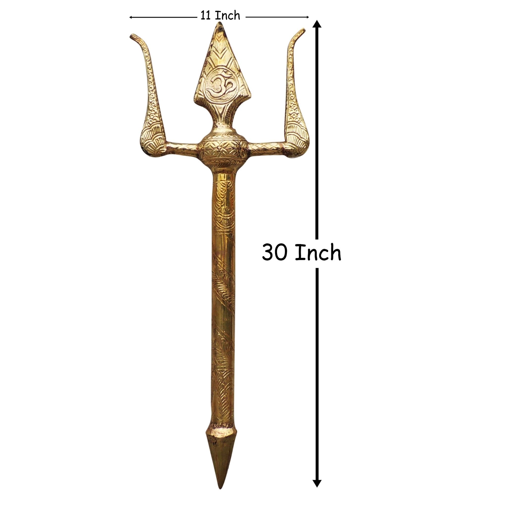 Brass Trishul, Height : 30 Inch (ZMAS138 R)