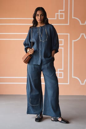 WABI SABI SUMMER SET-NAVY-XS / XS