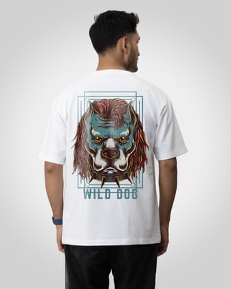 Wild dogs Unisex t-shirt oversized t-shirt-White / S
