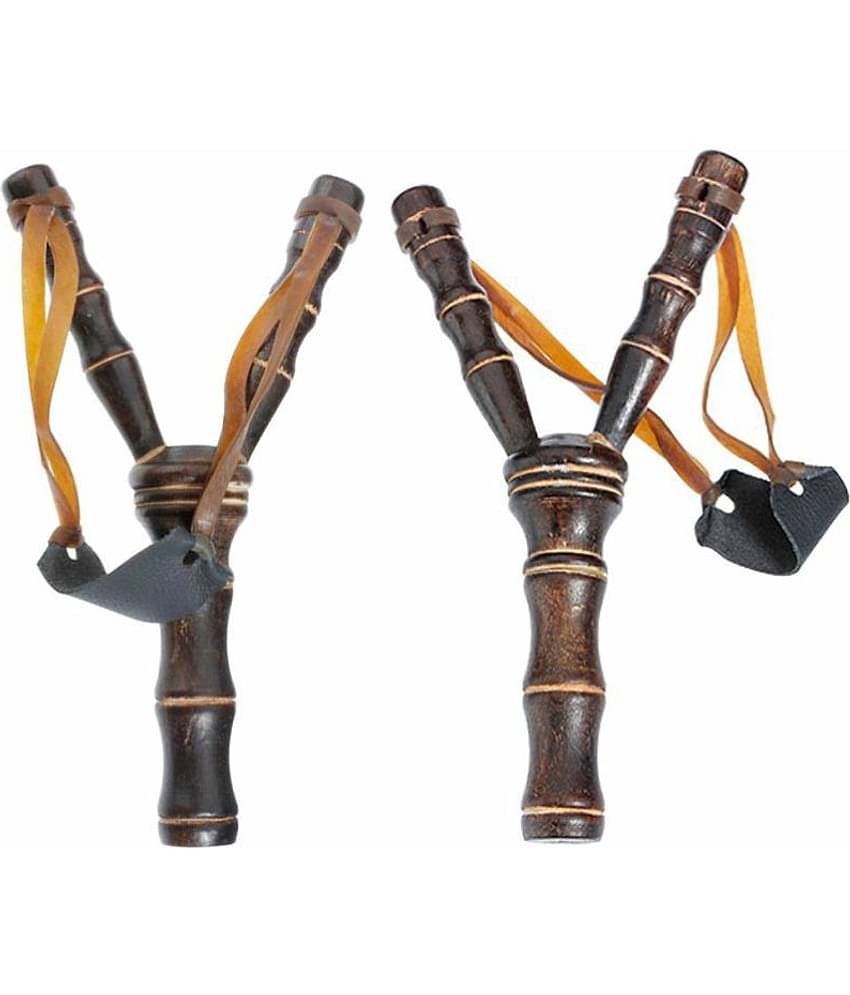 BuzyKart Classic Beautiful Handmade Wooden Toy Gulel / Catapult - Set Of Two