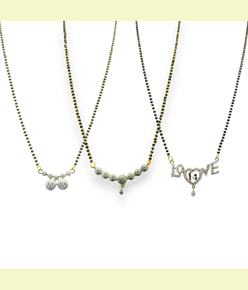 Charms Golden Mangalsutra Set ( Pack of 3 )