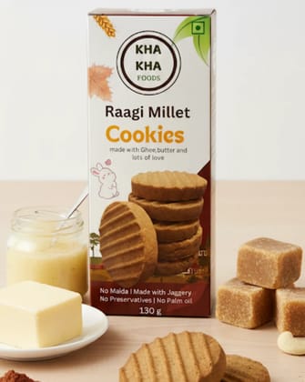 Finger Millet Cookies - Natural, Healthy, and Delicious Pack of 130 G Pack Of 3