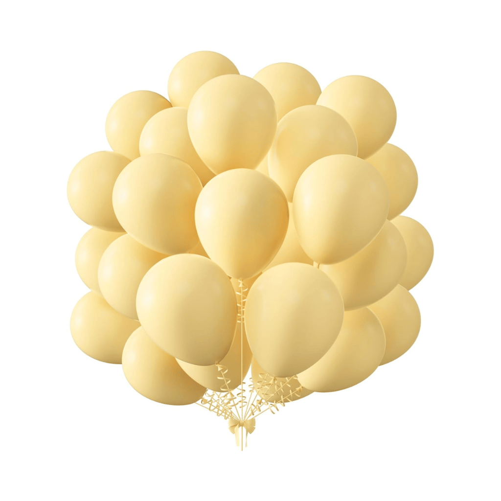 Macaron Pastel Yellow Premium Latex Balloons 10" - 50PCS - Party and Festive Needs | Buy online on ZillyBuy