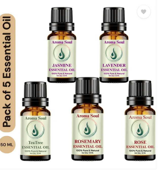 aroma soul Organic Essential oil for Face & Hair 100% Pure & Natural  (50 ml)