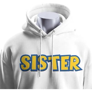 BULL CLOTHING SISTER White Hoodie with 60 Cotton / 40 Polyester  280 GSM Fleece for Softness and Comfort (S)
