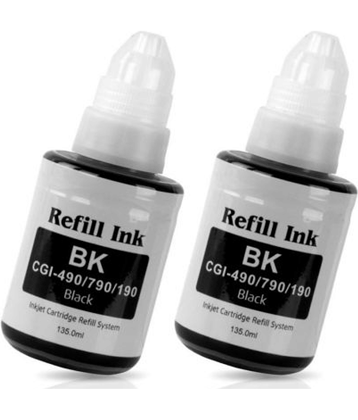 zokio Ink For Gi-790 G3010 Black Pack of 2 Cartridge for Inkjet Printers G1000,G1010,G1100,G2000,G2002,G2010,G2012,G2100,G3000,G3010,G3012,G3100,G4000,G4010