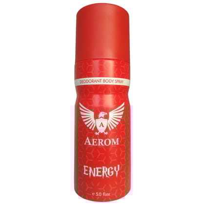 Aerom Energy Deodorant Body Spray For Men, 150 ml (Pack of 1)