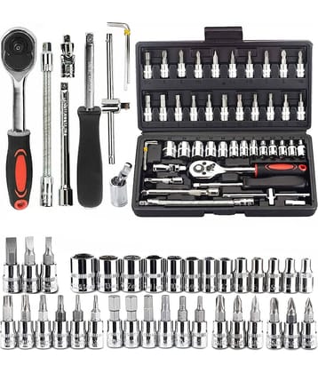 Multipurpose 2 in 1 tool kit Wrench Socket 46 Pcs Screwdriver Set