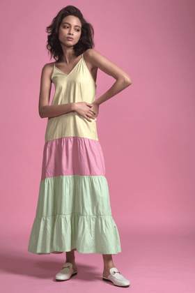 MULTICOLOUR TIERED MAXI-S / Multi