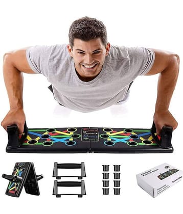 Horsefit Pushup Board Training System Color-Coded Push-up Bracket Board for Fitness Training Push-up Bracket Board for Men and Women Exercise, Muscle & Strength Training Tools