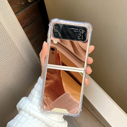 Rose Gold Mirror Shockproof Cover-Samsung Galaxy Z Flip 3