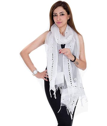 Raj White Tissue Dupatta - Single