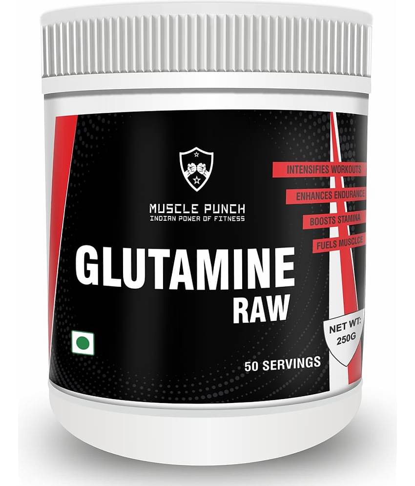 Muscle Punch Muscle Punch | Glutamine Raw| Post Workout | 100% Pure 250 gm 240 gm
