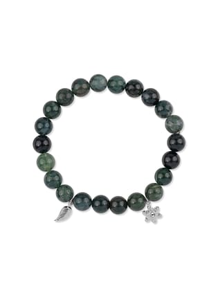 Moss Agate With Charms