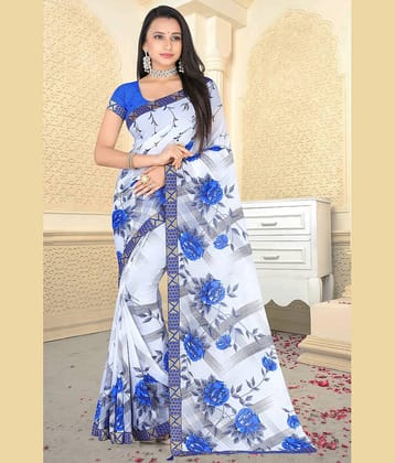 LEELAVATI Georgette Embroidered Saree With Unstitched Blouse Piece ( Multicolor )