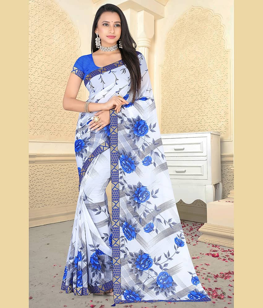 LEELAVATI Georgette Embroidered Saree With Unstitched Blouse Piece ( Multicolor )