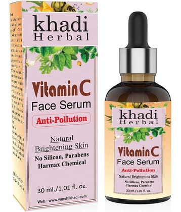 Premium Khadi Vitamin C Serum For Anti-Pollution Face Serum With Hyaluronic Acid Face Serum 30 mL