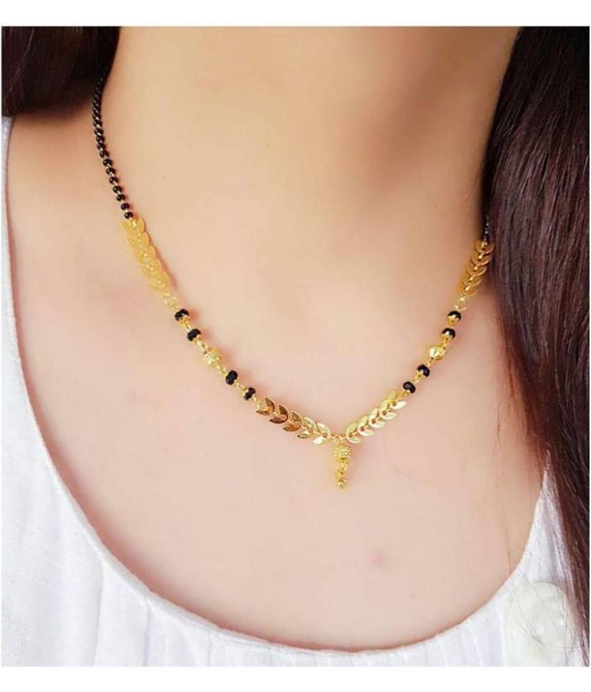 Jewar Mandi Mangalsutra Ad Cz Single Stone Crystal Chain Very Lightweight Jewelry For Women 8274